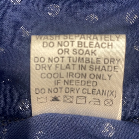 Papillon Sundress Navy White Polka Dot Sleeveless Ruched Stretch V Neck Sz L - Picture 8 of 8